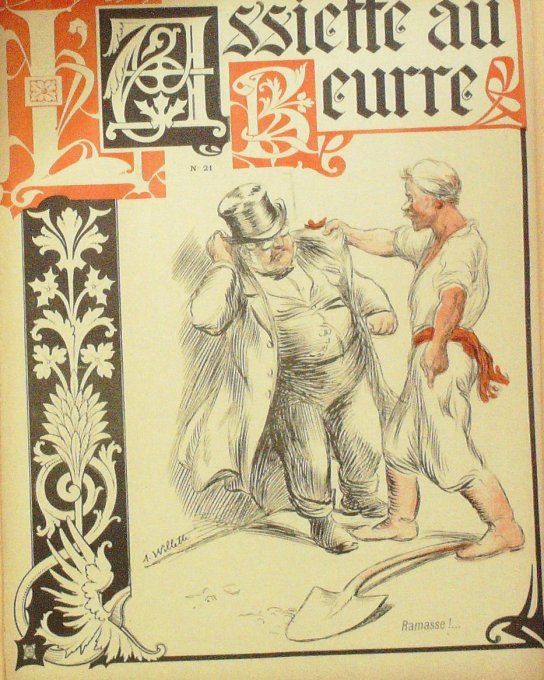 L'Assiette au beurre 1901 #  21 Transvaal Coq gaulois Sancha Willette Cadel