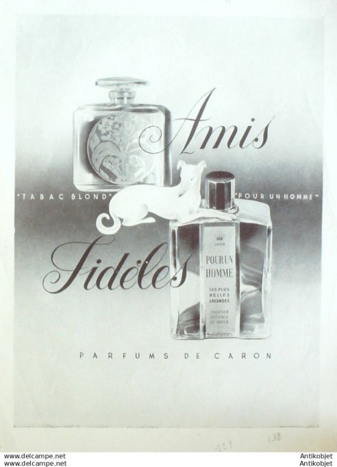 Publicite Cosmetique Caron Amis fideles 1931