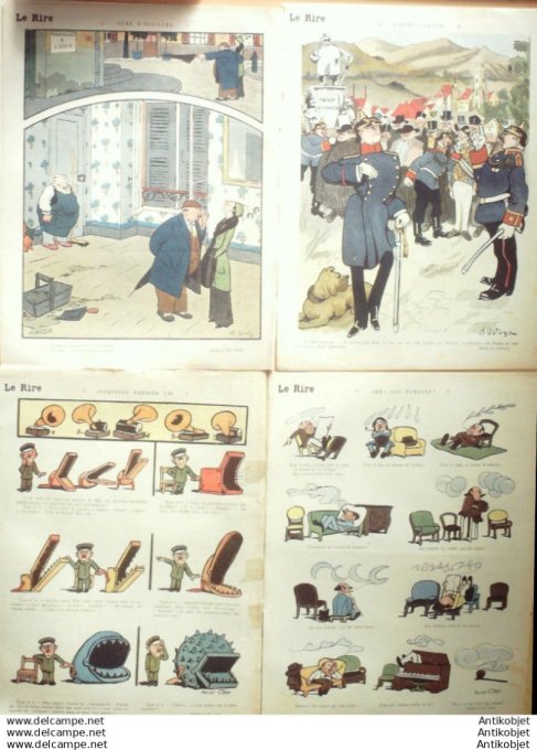 Le Rire 1914 lot 4 revues Mirande Ostoya Nollat Radiguet Laborde Laurens Guillaume