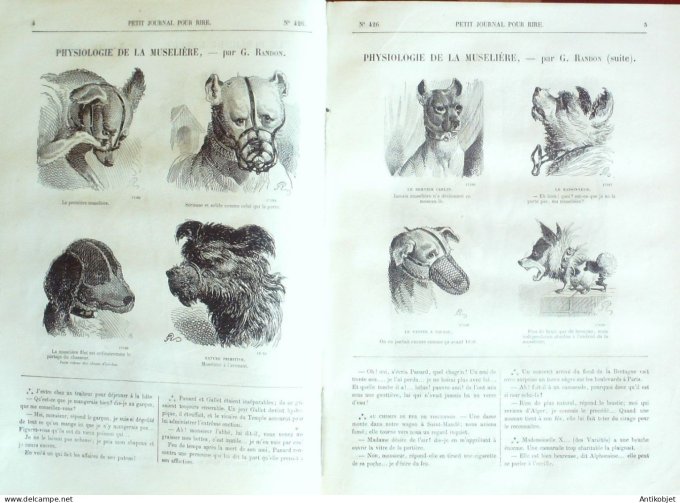 Petit journal pour Rire 1863 # 426 Physiologie de la Museliere Randon