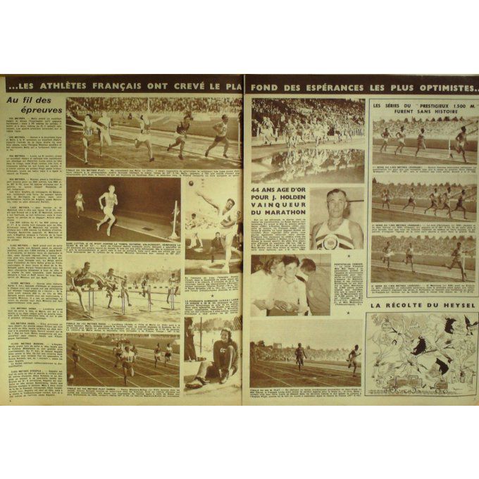 Miroir Sprint 1950 #  220 28 Aou Holden Zatopek Reiff Moreau Furuhashi Pelissard Coup
