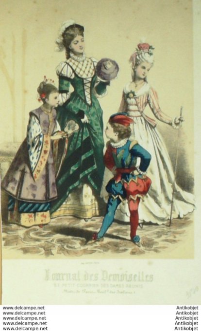 Journal de Demoiselles 1871 # 3840 Travestissements