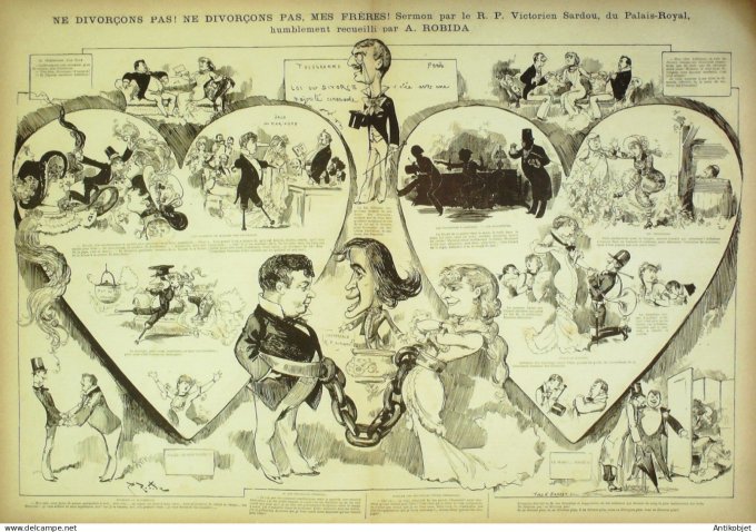 La Caricature 1881 #  58 Paris par terre Robida Victorien Sardou Draner Trock