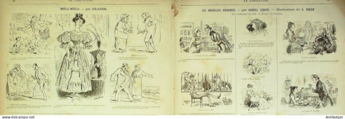La Caricature 1881 #  58 Paris par terre Robida Victorien Sardou Draner Trock