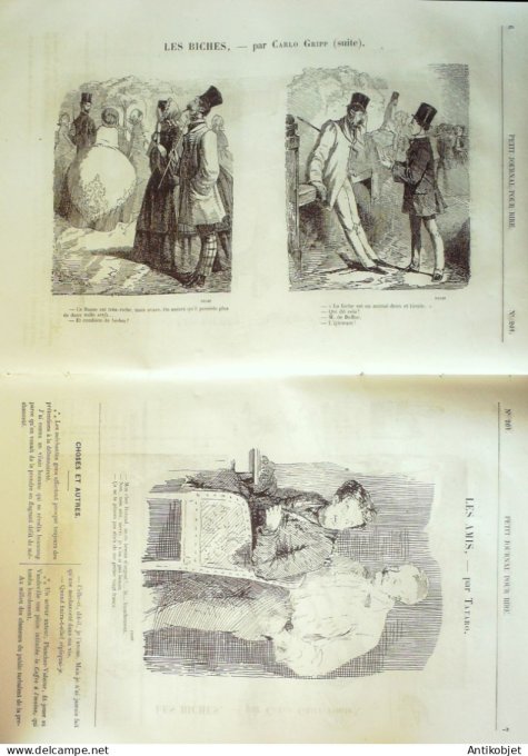 Petit journal pour Rire 1859 # 201 Vieux lions Gripp