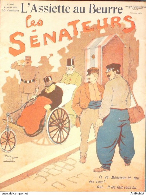 L'Assiette au beurre 1908 # 406 Les Sénateurs Poncet Paul