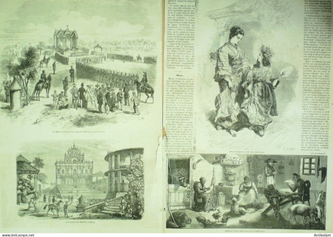 Le Monde illustré 1857 n° 28 Chine Macao Inde Haiderabad Lude (72) Inde Haiderabad