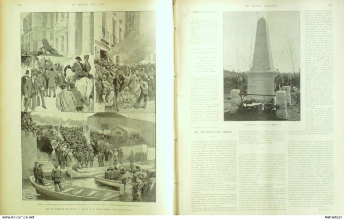 Le Monde illustré 1898 n°2146 Floride Key-West fort Taylor Madrid slie Weeckly