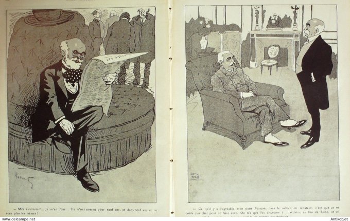 L'Assiette au beurre 1908 # 406 Les Sénateurs Poncet Paul