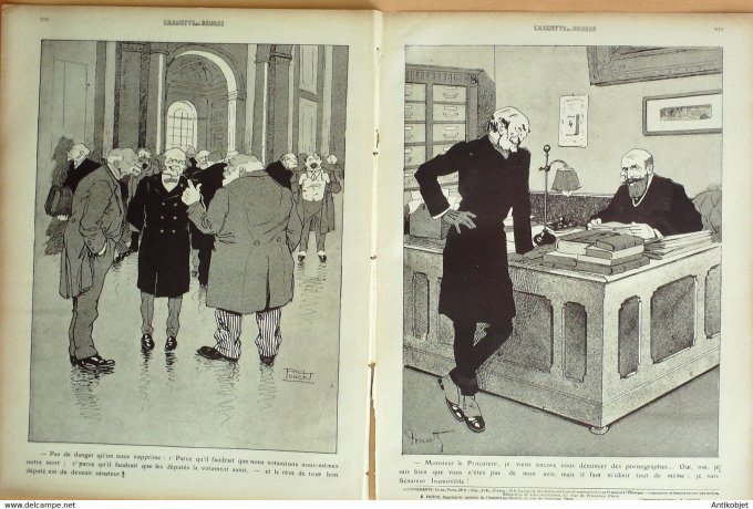 L'Assiette au beurre 1908 # 406 Les Sénateurs Poncet Paul