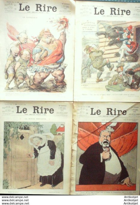 Le Rire 1914 lot 4 revues Leandre Genty Rapeno Batcet Roubille Pierlis Roussau