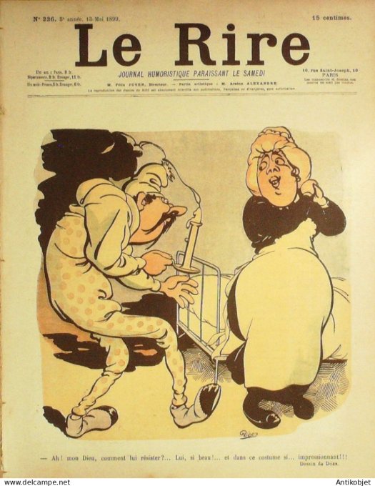 Le Rire 1899-05-13 # 236 Journal humoristique Ed.Originale Gaites du Phonographe