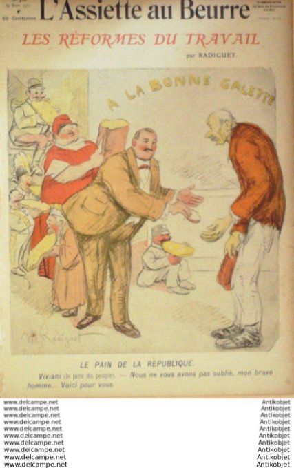 L'Assiette au beurre 1910 # 468 Les Reformes du Travail Radiguet bMaurice