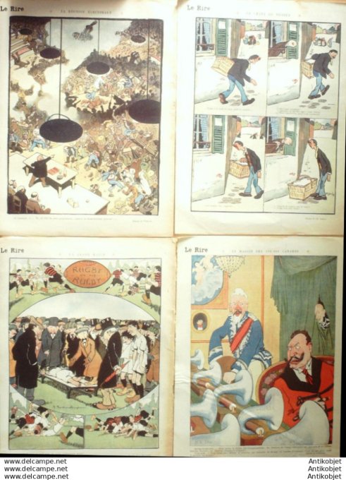Le Rire 1914 lot 4 revues Leandre Genty Rapeno Batcet Roubille Pierlis Roussau