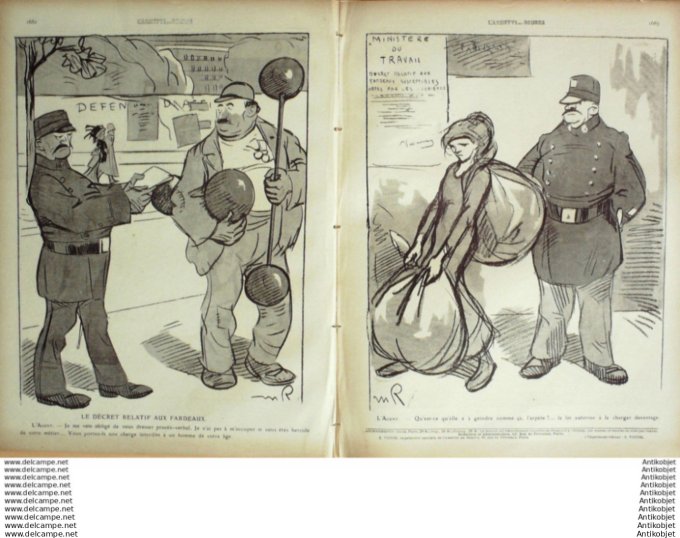 L'Assiette au beurre 1910 # 468 Les Reformes du Travail Radiguet bMaurice