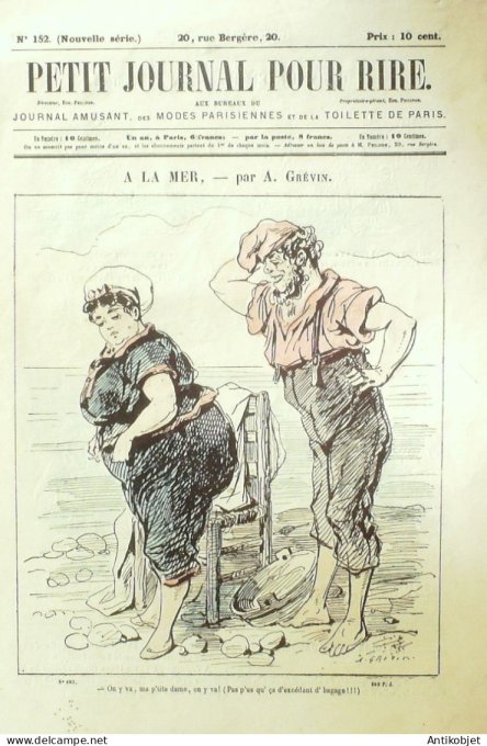 Petit journal pour Rire 1868 #  152 Le Dimanche au village Leonce Petit
