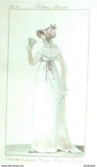 Costume Parisien 1804 an 12 # 559 (eau forte) Fichu en pélerine