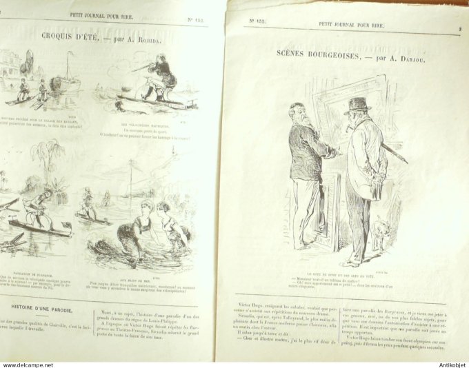 Petit journal pour Rire 1868 #  152 Le Dimanche au village Leonce Petit