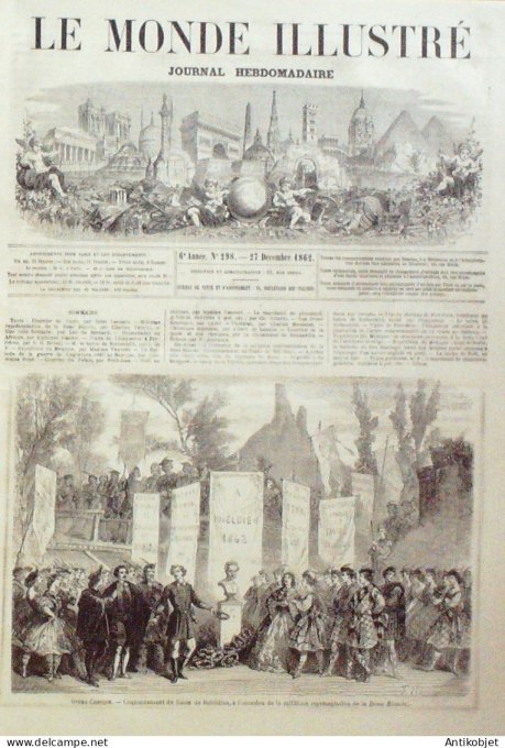 Le Monde illustré 1862 n°298 Siam royaume Mexique Ferrières (77) Rothschild
