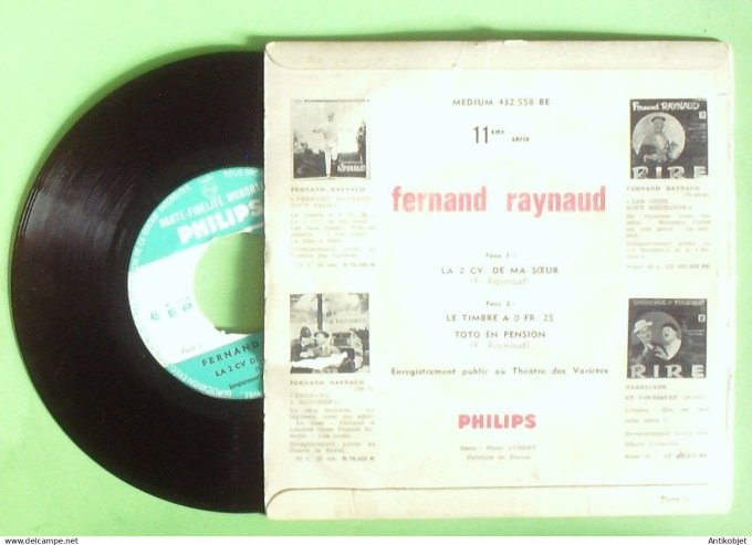 Raynaud Fernand 45T EP La 2cv de ma sœur 1961