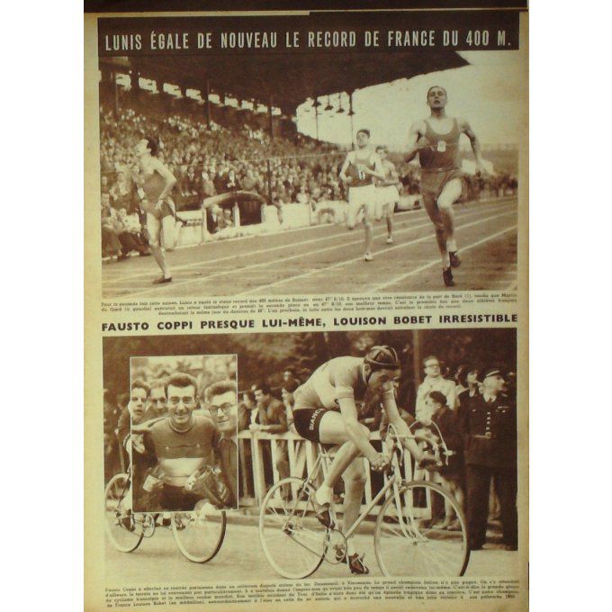 Miroir Sprint 1950 #  225 2 Oct Poitev In Lemoigne Bihel Ezzard Bonardel Koblet Mouss