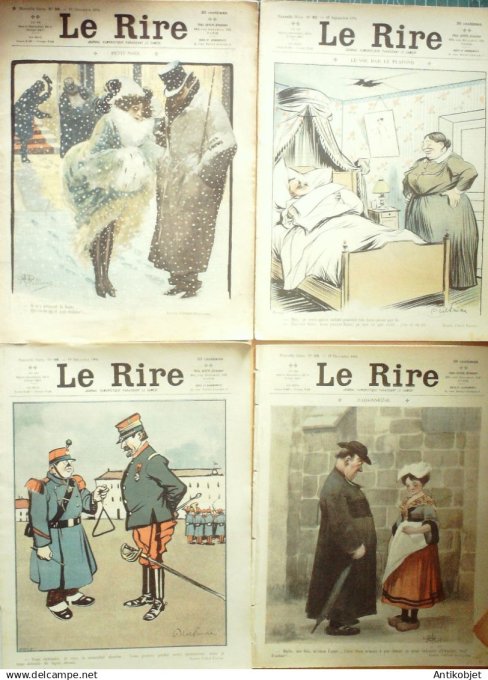 Le Rire 1904 lot 4 revues Poulbot Villemot Burret Metivet Faivre Hermann Guillaume
