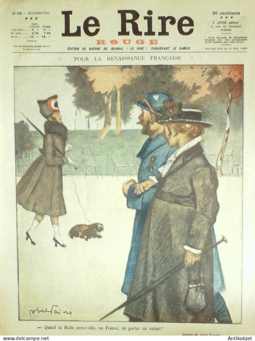 Le Rire Rouge 1916-07-22 #  88 Journal humoristique Ed.Originale Chatiment