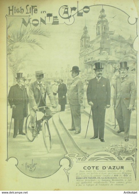 Soleil du Dimanche 1899 n°16 Nice (06) Bourgeois d'Estournelles High Life Taylor