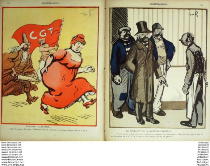 L'Assiette au beurre 1910 # 482 Purgon et Diafoirus Flores Radiguet