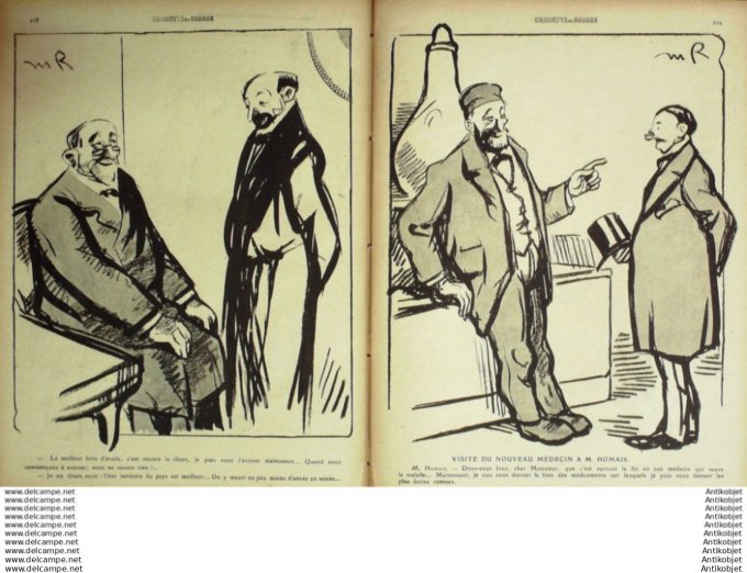 L'Assiette au beurre 1910 # 482 Purgon et Diafoirus Flores Radiguet