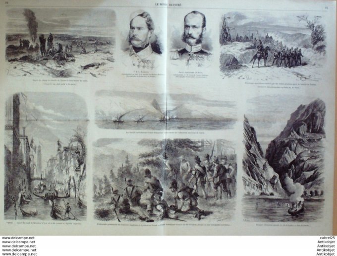 Le Monde illustré 1866 n°483 Enghien Montmorency (95) Italie Venise Ledro Cernay Tchéquie Prague