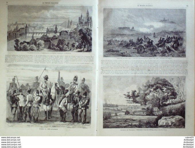 Le Monde illustré 1866 n°483 Enghien Montmorency (95) Italie Venise Ledro Cernay Tchéquie Prague