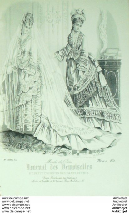 Journal de Demoiselles 1875 # 3986b (Maison Bricard) Mariée
