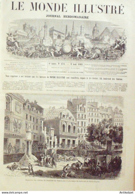 Le Monde illustré 1862 n°278 Cochinchine Saïgon Vichy (01) Mexique expédition