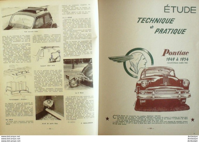 R.T Automobile Pontiac embrayage Ferodo Gravina 112 # 1955