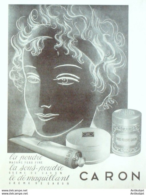 Publicite Cosmetique Caron Creme 1949