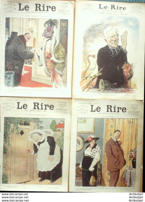 Le Rire 1914 lot 4 revues Rapeno Barcet Pierlis Laurens Leandre Nollat Mirande