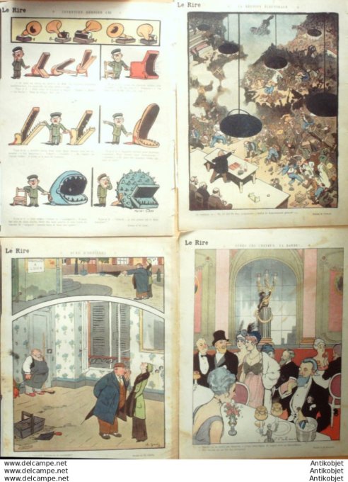Le Rire 1914 lot 4 revues Rapeno Barcet Pierlis Laurens Leandre Nollat Mirande