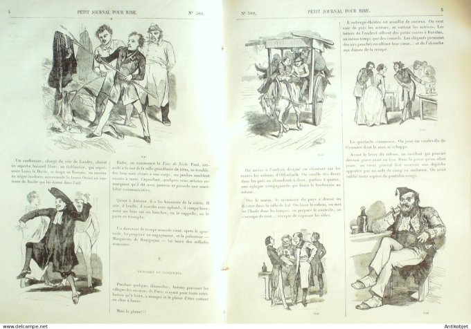 Petit journal pour Rire 1866 # 580 Le Cabotin Bertall Albert Monnier