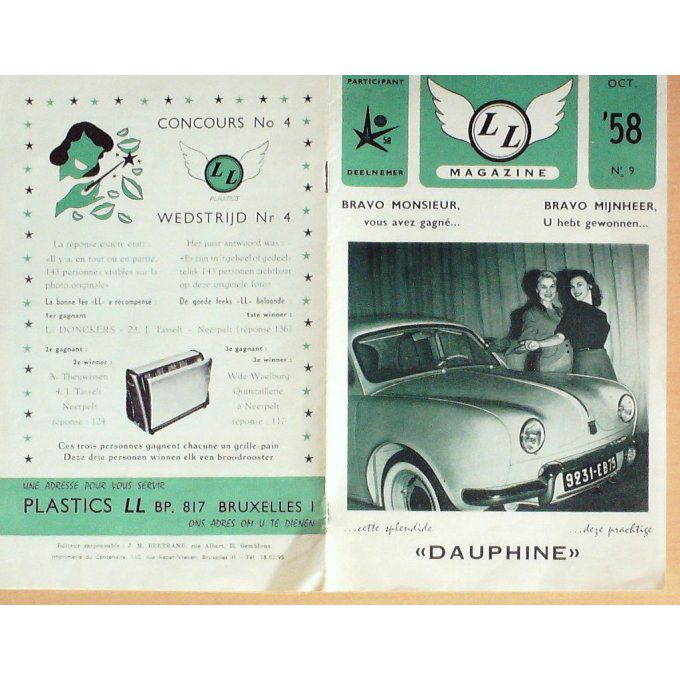 Catalogue DAUPHINE CONCOURS LL BRUXELLES 1913