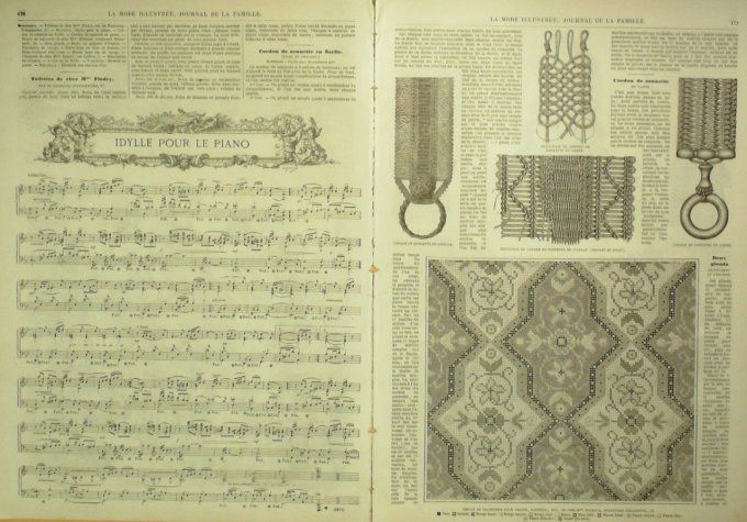 Journal Mode illustrée 1870 # 22 Toilettes de sorties