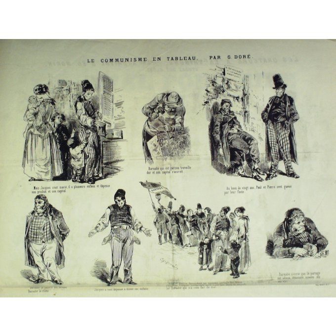 Le Journal pour RIRE 1848 n° 22 COMMUNISME DORE ORATEURS TRIBUNE ANDRIEUX COMMISSIO