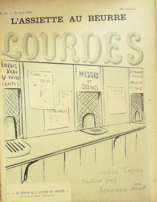 L'Assiette au beurre 1901 n° 22 Lourdes Hermann Grandjouan
