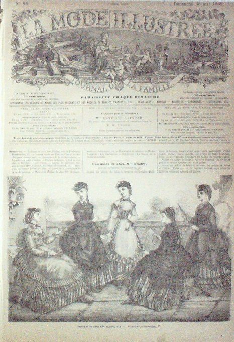 Journal Mode illustrée 1869 # 22 Costumes de fêtes