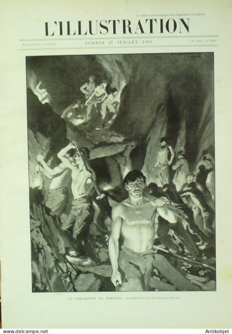 L'illustration 1901 n°3048 Suisse Simplon mines Serbie Euxinograd Varna Ceylan prsinonnier du Transv