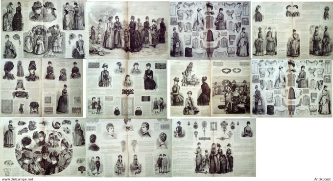 Mode illustree  1884 Lot de 11 journaux