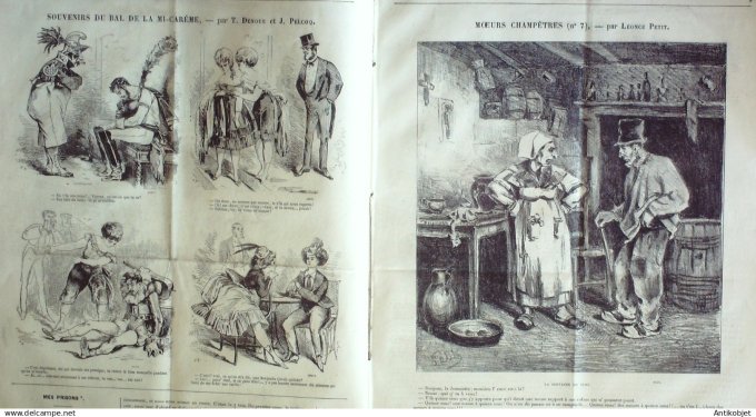 Le Journal Amusant 1870 #  744 La Vaccinomanie par Lafosse