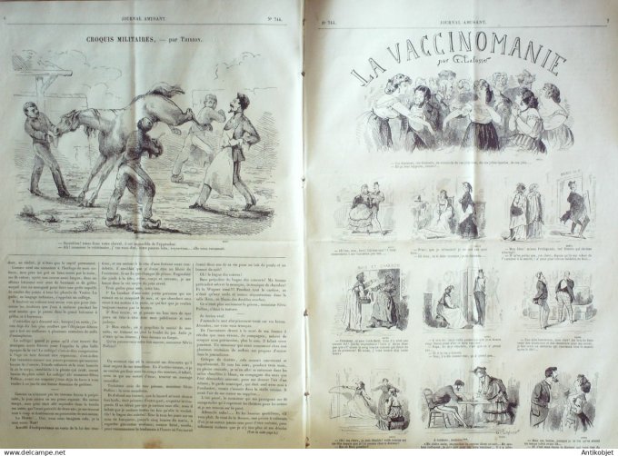 Le Journal Amusant 1870 #  744 La Vaccinomanie par Lafosse