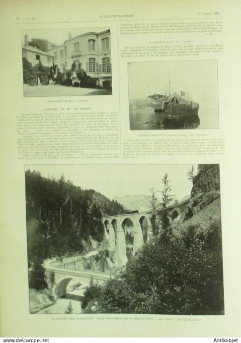 L'illustration 1901 n°3048 Suisse Simplon mines Serbie Euxinograd Varna Ceylan prsinonnier du Transv