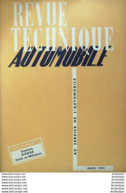 R.T Automobile Renault 4cv Dodge Marchal 47 # 1950